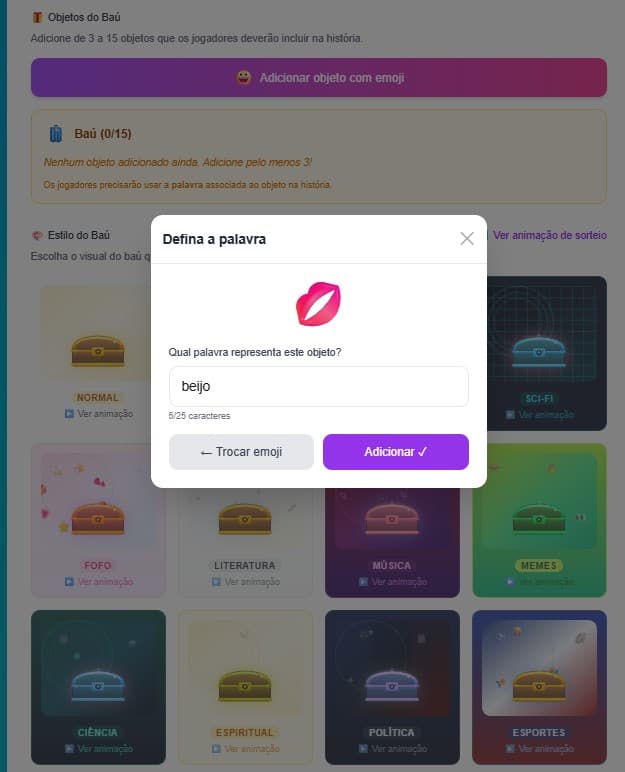 Tela de definição de palavra com emoji