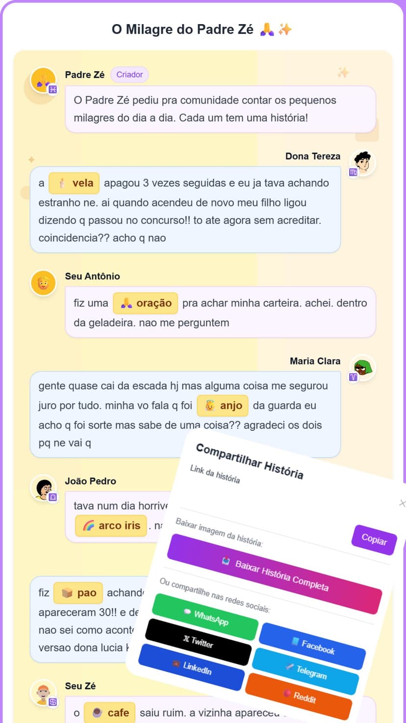 História pronta para compartilhar